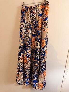 Large - Fusionista Floral Bohemian Tie Balloon Sleeve w/ Skirt - Two Piece